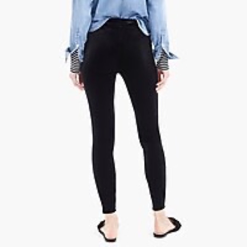 J Crew‎ Stretch Velvet Leggings high rise black